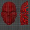 Yousheng 3D Printed Skull Ornament Flexible Skull Decoration Pass Through Skull Fidget Toy for Cyberpunk Gothic Themes Lovers
