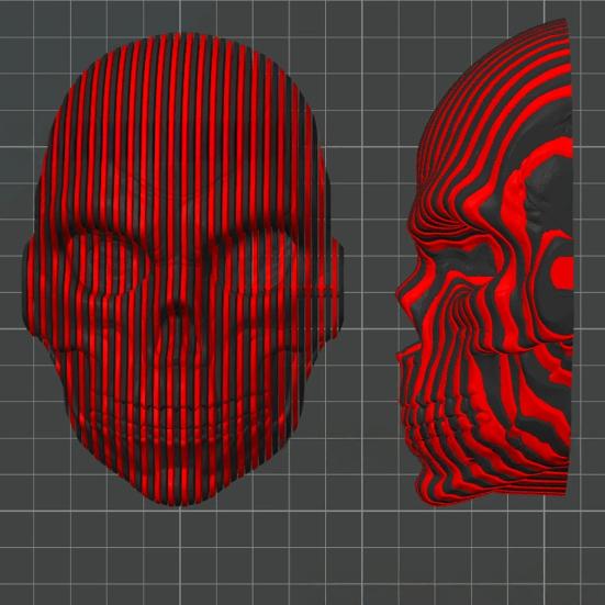 Yousheng 3D Printed Skull Ornament Flexible Skull Decoration Pass Through Skull Fidget Toy for Cyberpunk Gothic Themes Lovers
