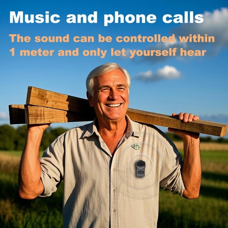 Wearable Bluetooth-compatible Speaker with Microphone Clip On Portable Speaker Wireless Speaker Waterproof for Travel