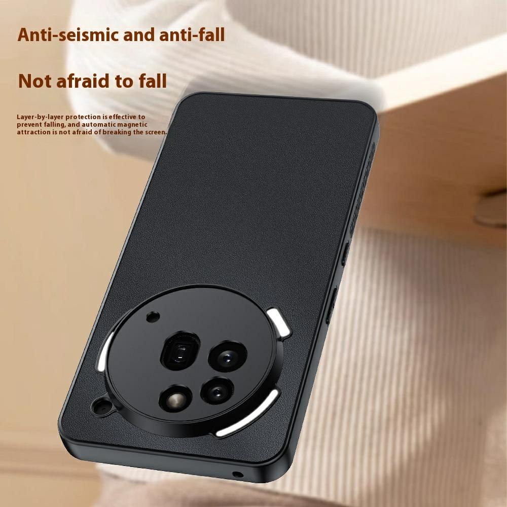 For Nothing Phone (3a) Pro Case PU Leather Coated PC+TPU Anti-Drop Phone Cover