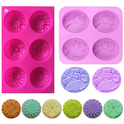 3D Making Supplies 6 Cavities DIY Craft Handmade Pudding Candy Mold Cake Mould Soaps Supplies Silicone Soap Mold