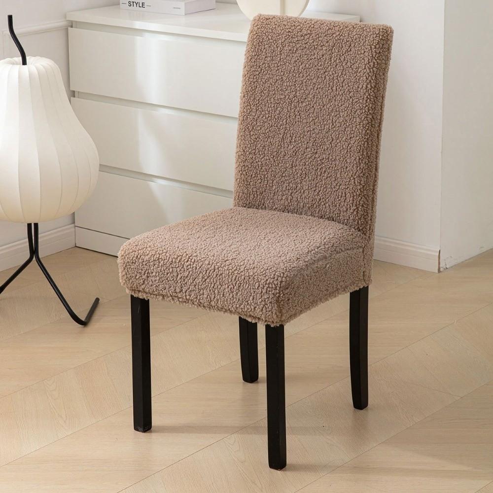 Thick Soft Fabric Chair Slipcovers Washable Material Stretch Chair Covers  For Kitchen