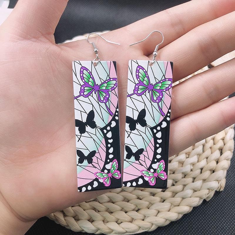 Demon Slayer: Kimetsu no Yaiba Tanjiro & Nezuko Acrylic Earrings - Trendy Anime Jewelry