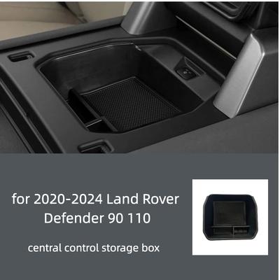 Suitable for 2020-2024 Land Rover Defender 90 110 with Coin Slot Central Control Storage Box ABS Black Convenient