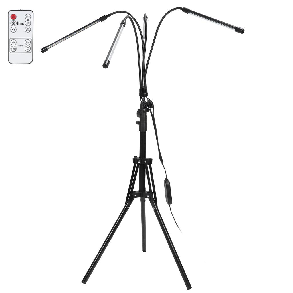 4?Head Grow Light Tripod Stand LED Plant Growth Light with Remote Timing DimmingEU Plug 100?240V