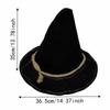 Pointed Design LED Witch Hat Black Cosplay Hat Light Up Wizard Hat  Carnival Festival