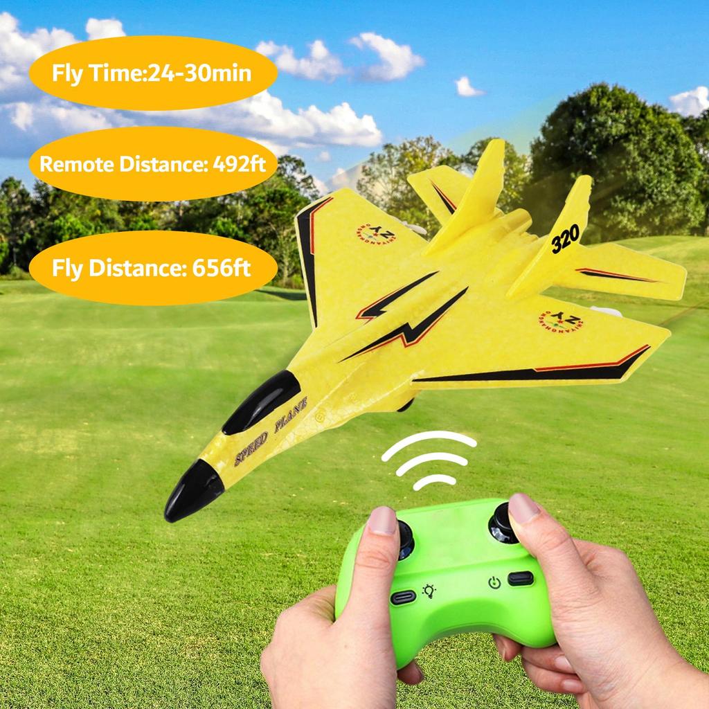 2 CH RC Plane, Foam Airplane, Lightweight Portable Ready Easy to Fly, Gift Glider Remote