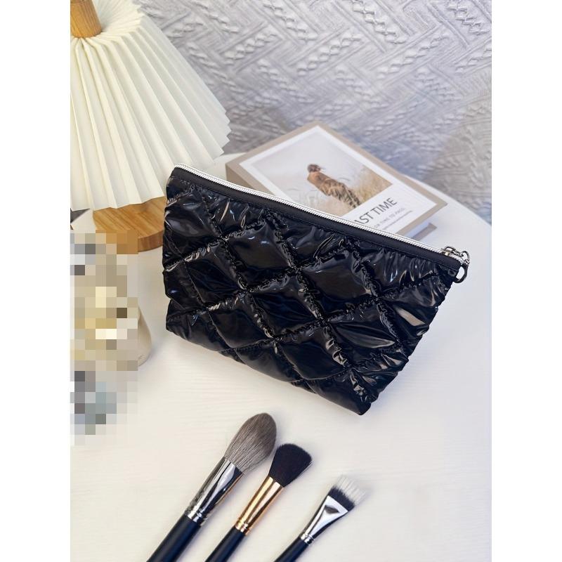 Waterproof Women Makeup Bag Handbag Travel Cosmetic Toiletry Storage Pouch Elegant Square Zipper Makeup Bag Case