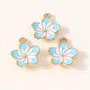 Cherry Blossom Enamel Charms  -  13x16mm  Mini  Pendants  for  DIY Jewelry Making, Earrings,  Necklaces  &  Bracelets