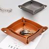 Nordic Style Leather Storage Tray Desktop Organizer For Key Jewelry Cosmetic Storage Box Folding Organizer Home Decoration