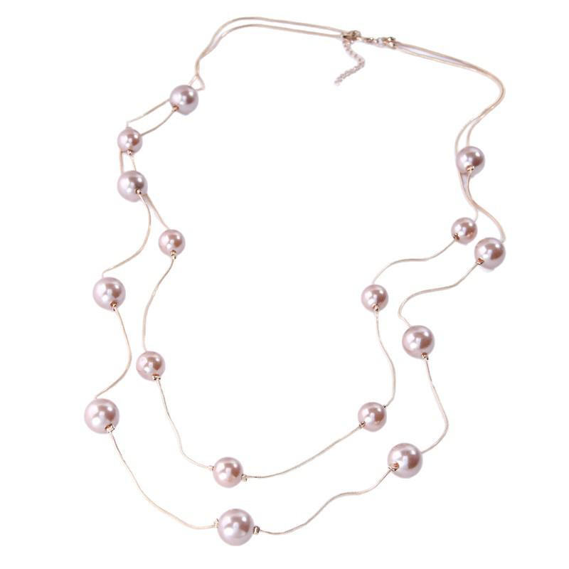 Elegant Double Layer Pearl Necklace for Women