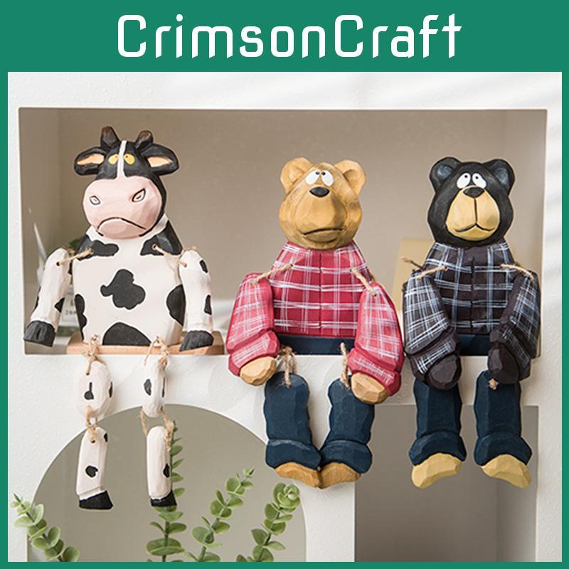 Wooden Bear Figurine Gift For Birthdays And Celebrations