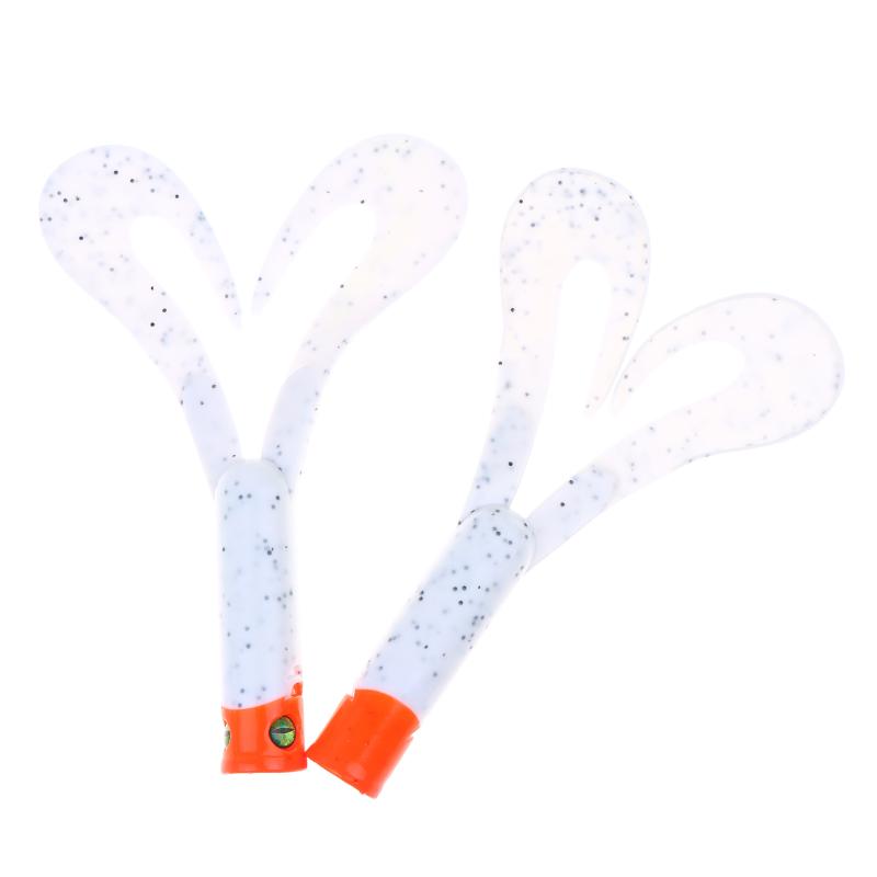 

2Pcs/Set 175Mm 36.7G Twin Tail Trailer Silicone Soft Fishing Lure Trailer Worm Bait Soft Lure For Perch Zander Pike Fish 05