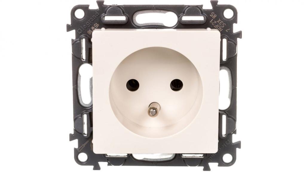 Valena Life Single Socket with Earth and Neutral Cream 753285