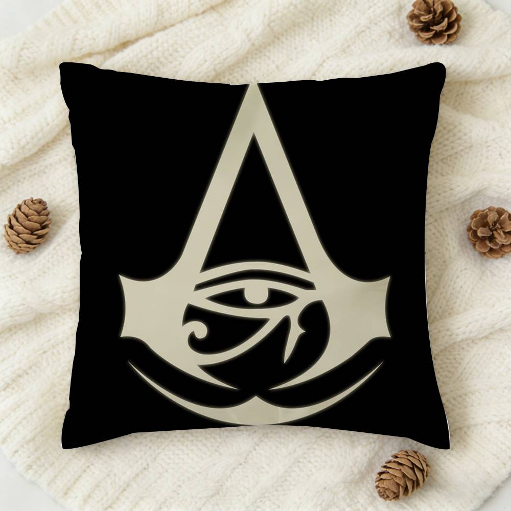 Game A-Assassins C-Creed Double-Sided Printed Square Decorative Cushion Cover For Sofa Living Room Home Decor