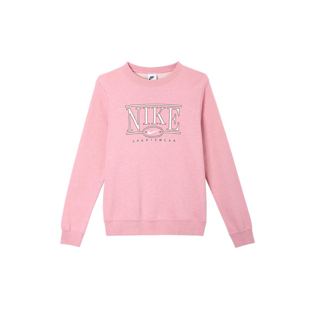 New Nike Sportswear Club SS25 Sweatshirt Women's Elemental Pink/Heather HJ0981-699