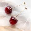 Kirschohrringe für Damen Lustige Frucht-Hängeohrringe Niedlicher 3D Roter Schmuck Einzigartiger Frucht-Anhänger Schmuck Geschenke