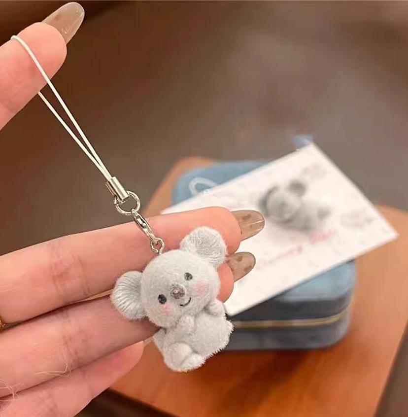 Cartoon Plush Koala Koala Keychains in Various Poses Koala Phone Accessory Backpack Chain Bag Charm