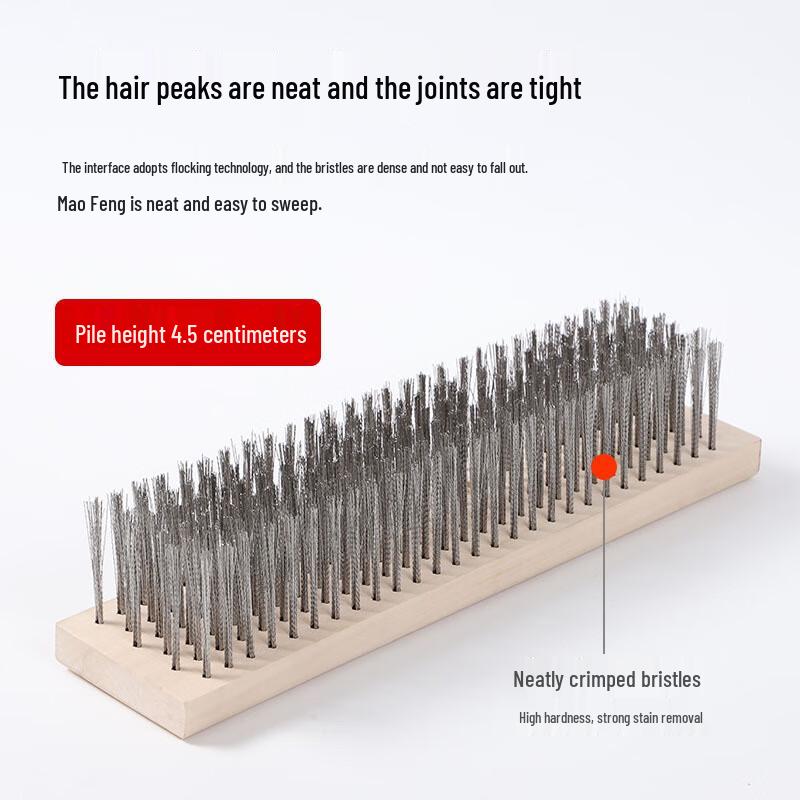 Jimei Long Handle Stainless Steel Wire Floor Scrub Brush