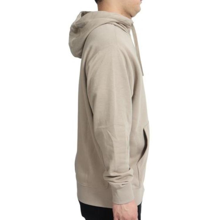 Nike Hooded Drawstring Logo Print Long Sleeve Sweatshirt Men Tops Brown Bv2649-247