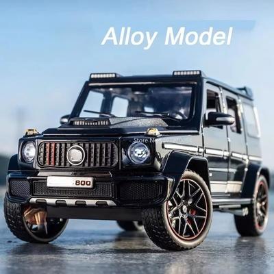 1/18 Scale G800 Model Car Toy Die-cast Metal Off-road Vehicle Collection with Sound and Light Four-wheel Shock Absorber Children's Toy Gift