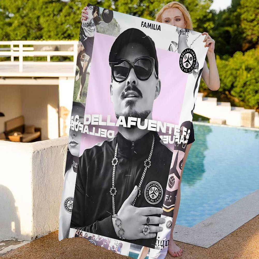 Dellafuente F C Whitepaper Beach Towel Colorful Bath Towels For Girl Microfiber Quick Dry Custom Sand Beach Yoga Spa Gym Pool