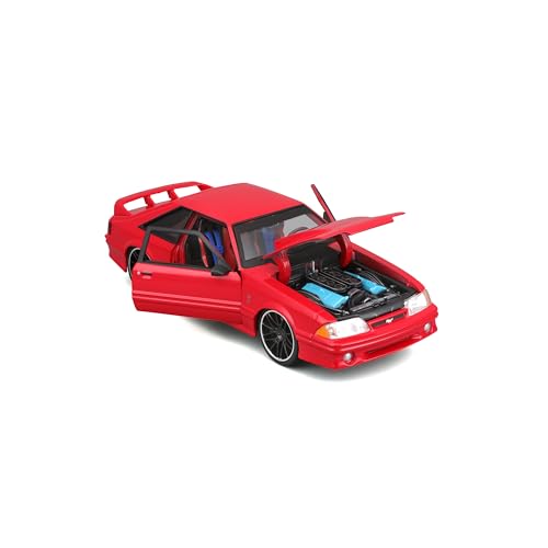 Maisto 1/24 Scale Ford Mustang SVT Cobra 1993 Red Custom Classic Muscle Series / Diecast Model Car, Finished Model 32549