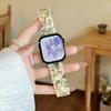 Marble Shell Pattern Resin Watch Band Butterfly Buckle Strap Compatible with Apple Watch Series 1–11 / SE / Ultra Fits 38–49mm