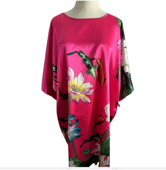 Plus Size Silk Qipao Pajama Robe & Tang Suit Bathrobe