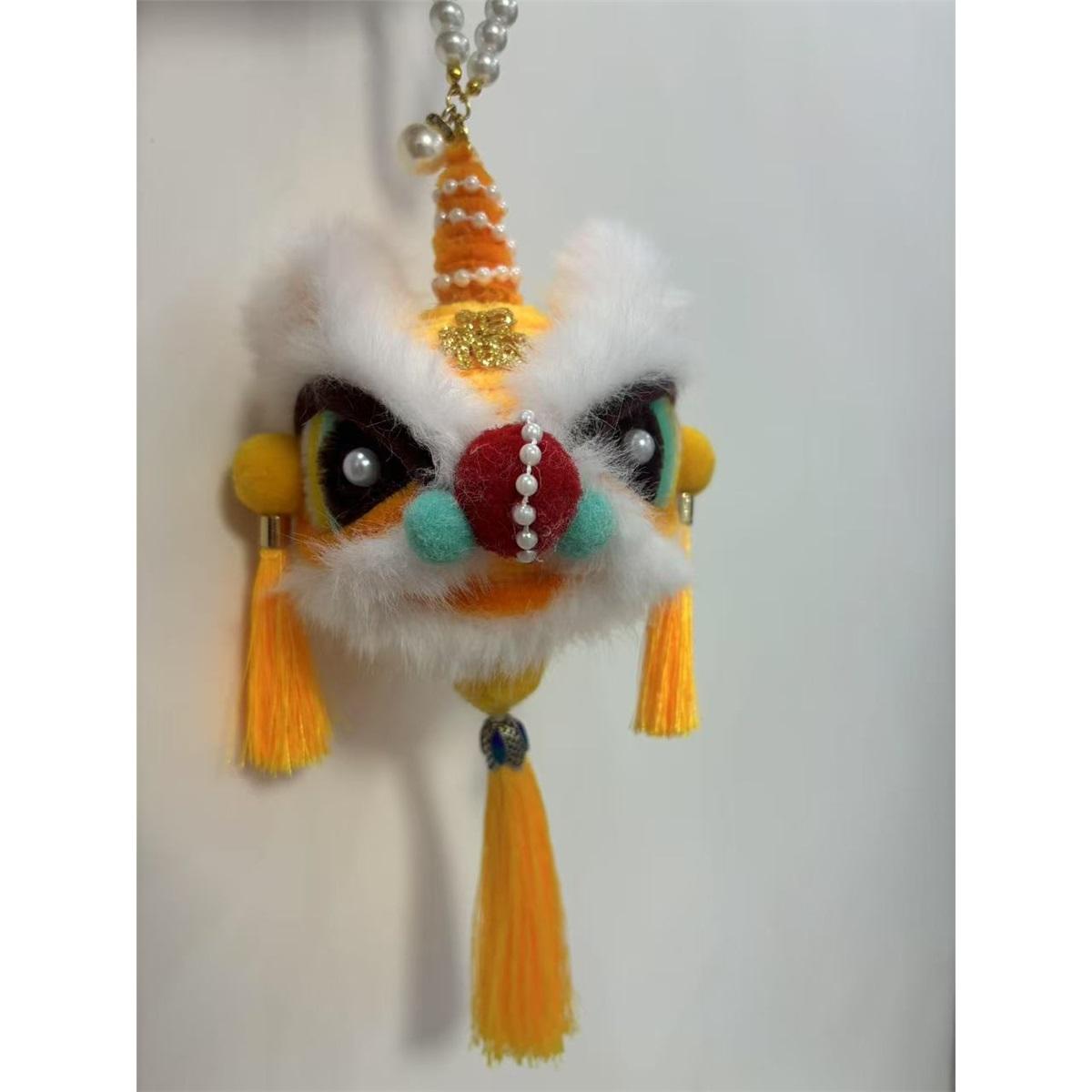 

Китайский стиль праздничный плюшевый лев танец кисточка подвеска багаж украшение брелок аксессуары