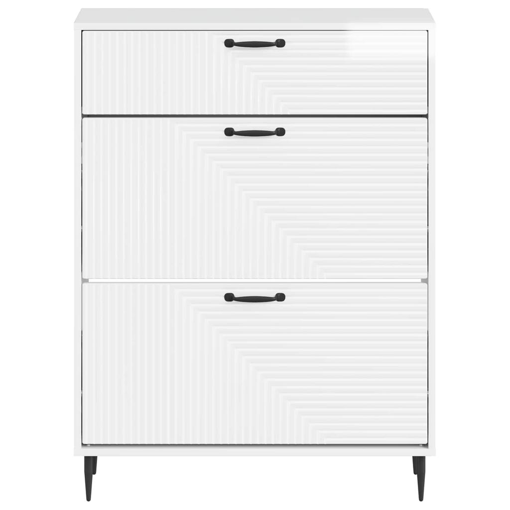 Shoe Cabinet HAARLEM 78 X 24 X 103 Cm Engineered Wood