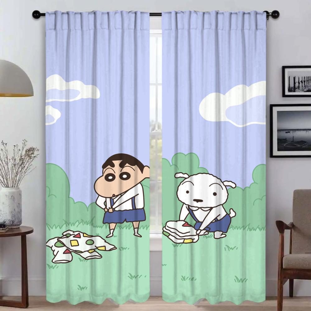 Kitchen Curtains for Bedroom CrayonS ShinS ChanS Shades Modern Living Room Curtains 2 Pieces Blackout Curtain Partition Elegant