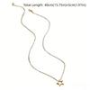 Pentagram Star Moon Necklace Stainless Steel Couple Neck Chain Valentine's Day Necklace  Girl