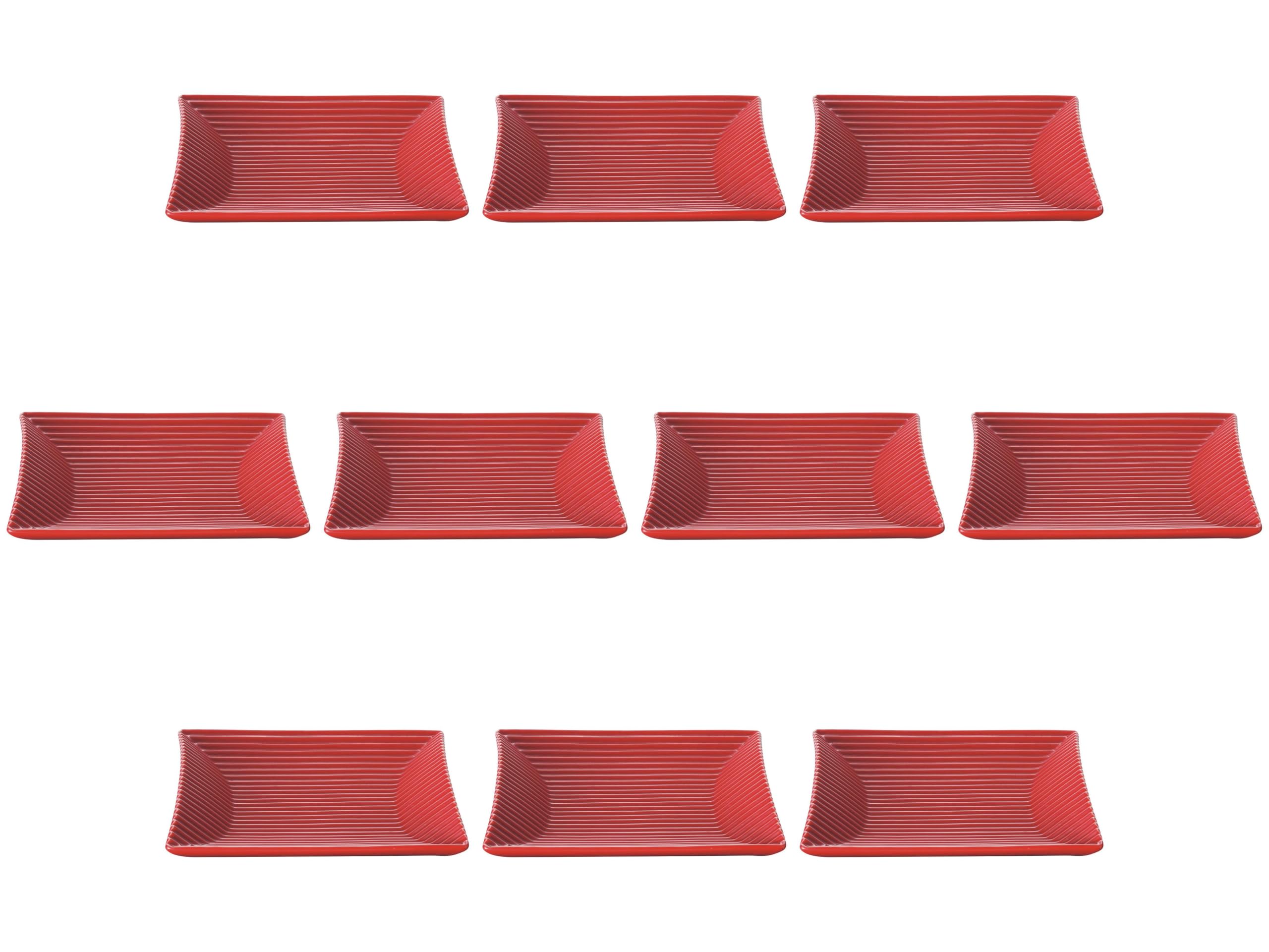 

Set of 10 Modeler Tread Small Plates x x Medium Plates Setomonohonpo [15.6 15.4 2.9 cm] Western-style красный