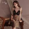 Ladies Sexy Deep V Backless Pajamas Passion Seduction Plus Chest Pad Pure Lace Pajamas Set