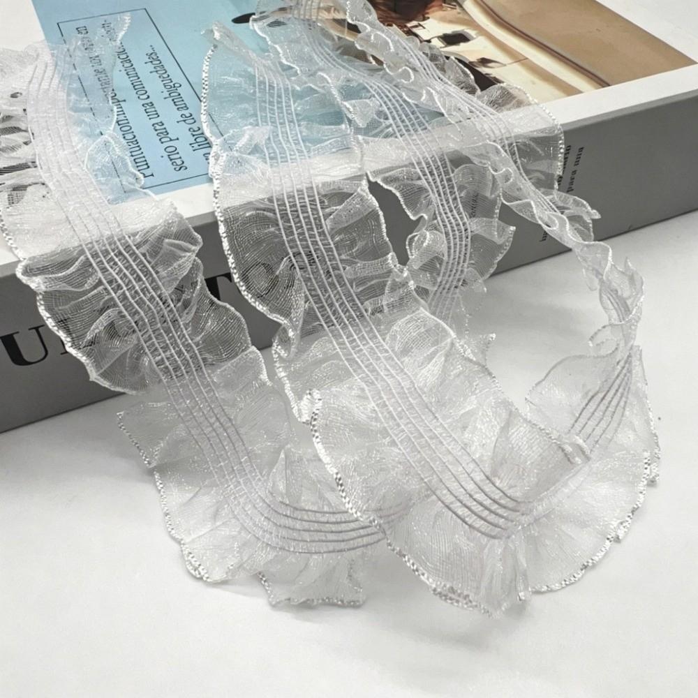 Elastic Elastic Lace Ribbon Colorful Handmade Ribbon Skirts Headwear Decorative Accessories