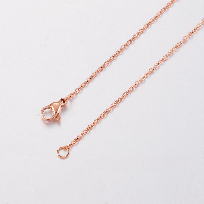 

Ожерелье из нержавеющей стали с крестом и круглой цепочкой из розового золота 1 мм/2 мм для женщин и мужчин, ювелирные изделия своими руками, тонкий браслет, ожерелье 1mm-40cm розового золота