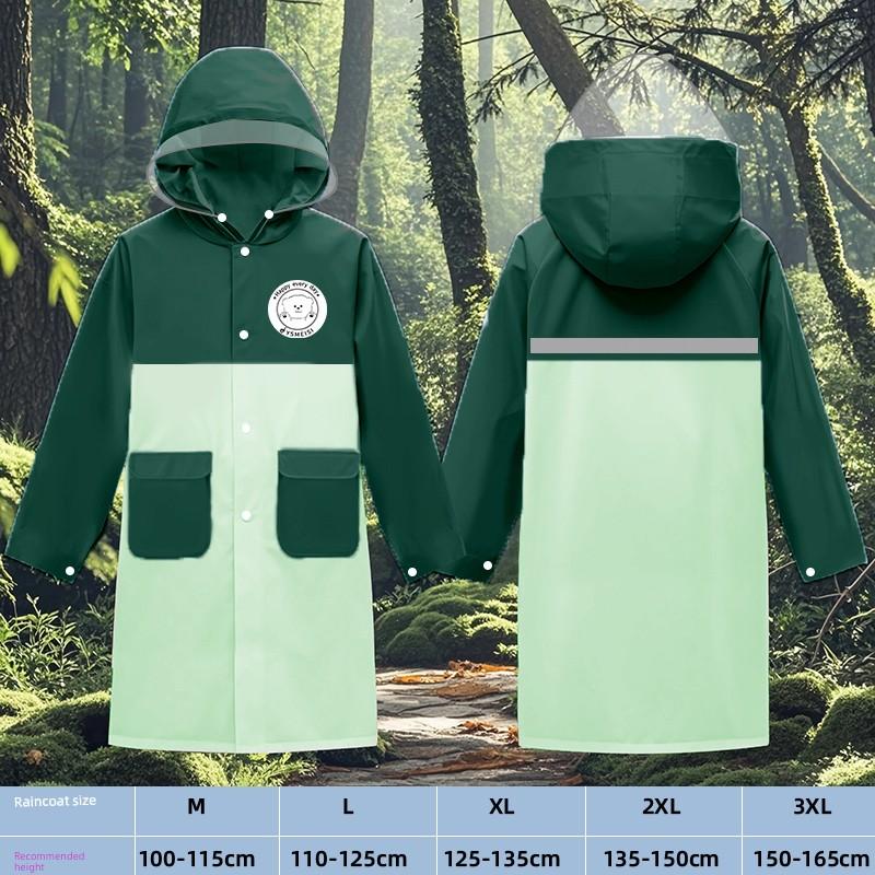 Kinder-Regenmantel Jungen mit Schultasche Kinder Ganzkörper Wasserdicht Baby Kindergarten Grundschüler Spezieller Poncho für die Schule