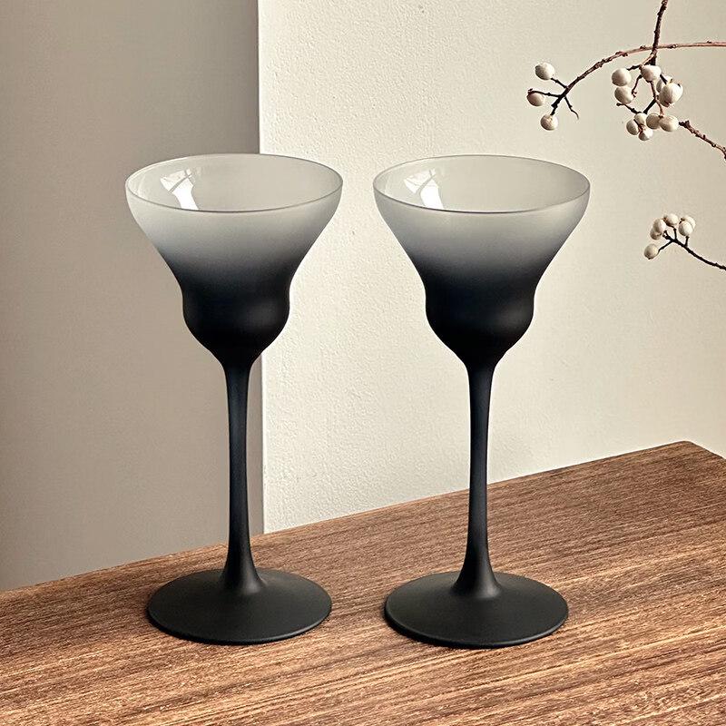 ZISIZ Premium Handmade Purple Stemmed Glass