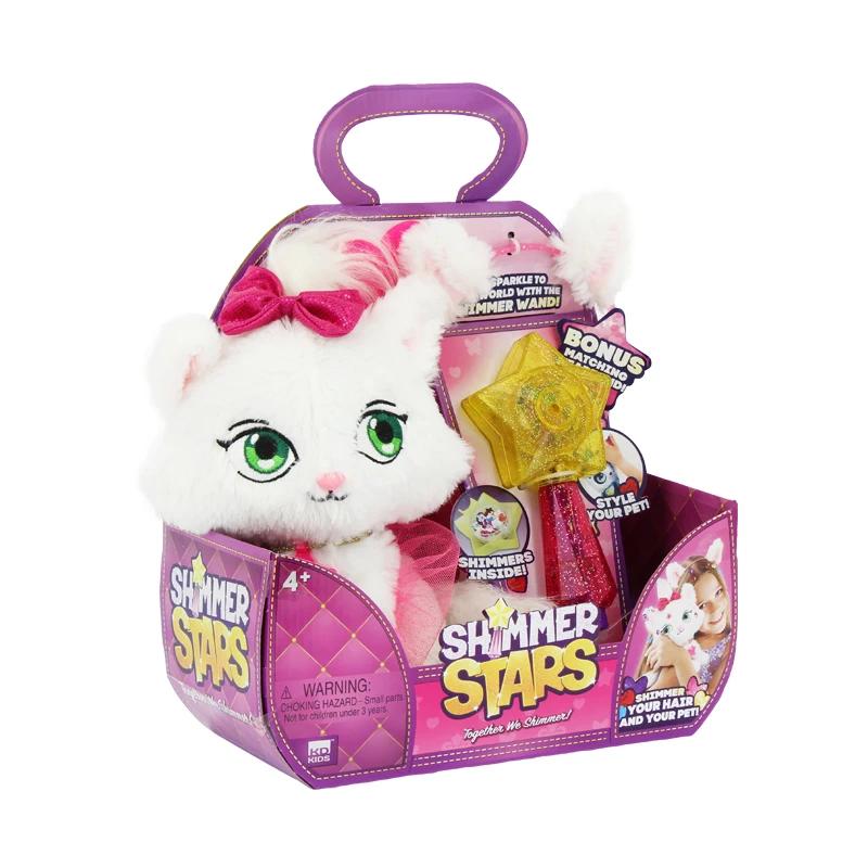 Shimmer Stars Plush Cat Toys for