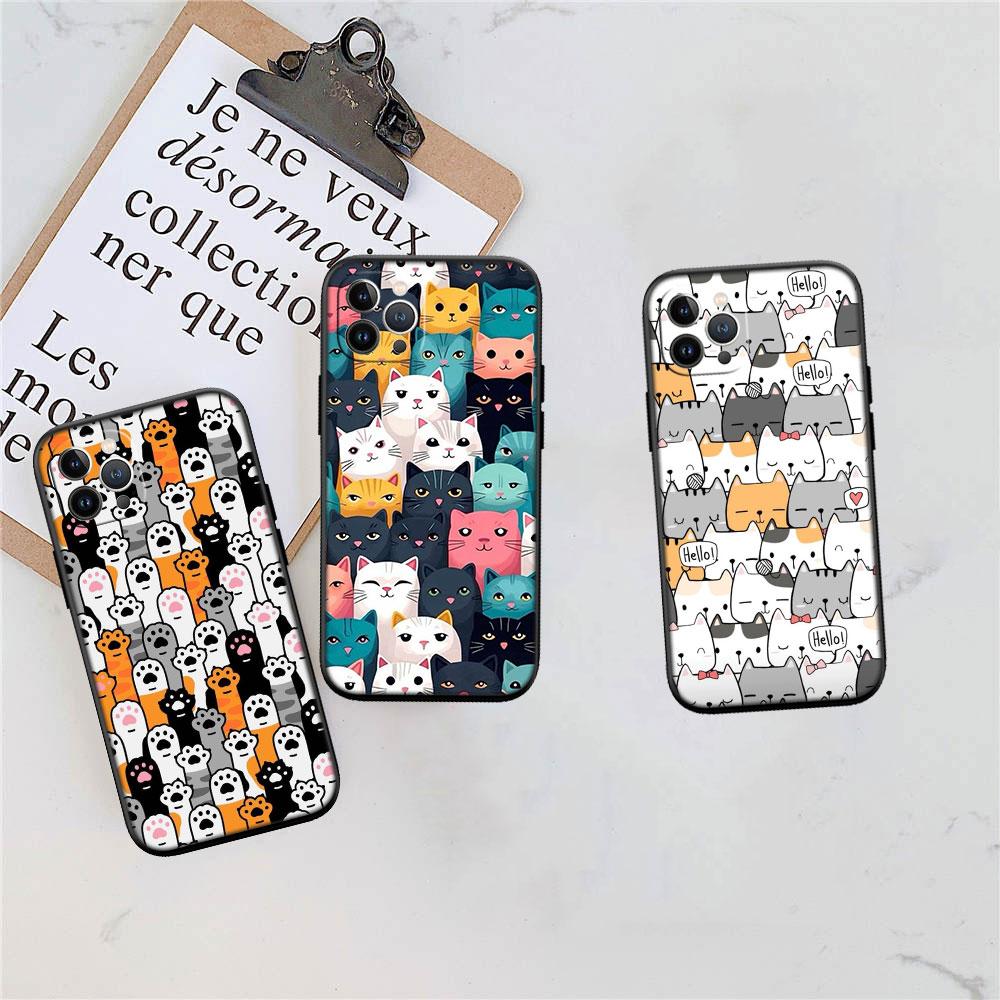 FM15 Cat Kitten Meow Soft Shell Phone Case for Xiaomi Poco C40 C50 C51 C55 C65 C71 C75 F3 F5 F6 F7 M2 M3 Pro Ultra
