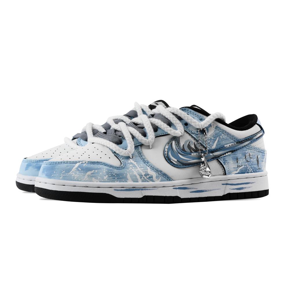 Nike Dunk Mist At Sea, Ship Lost Abrasion Resistant Slip Resistant Low top Skateboard Shoes Unisex DD1391-100(Team529-)