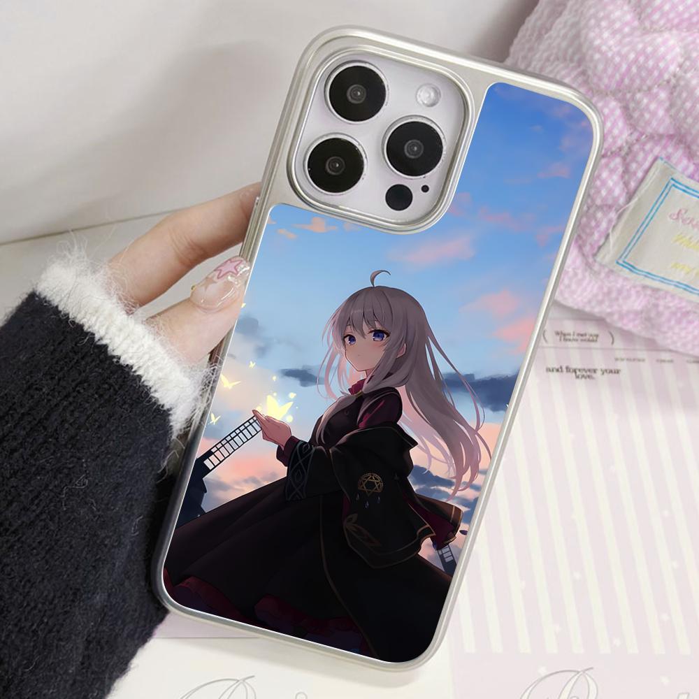 Wandering Witch Elaina Silver Plating Mobile Phone Case for iPhone 17 16 15 14 13 12 11 Air Pro Max Plus Colorful Cover