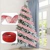 1 Set/ 3 Stück Festivaldekorationen 2m/ Stück, unordentliches Netz Kantenverschluss Bestäubung Weihnachtsband Heiminnendekoration Weihnachtsbaum Verkleidung