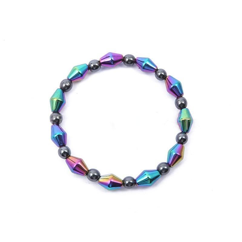 2022 Summer Collection Lhsl-059 Magnetic Stone Bracelet In Rainbow Colors Natural Style