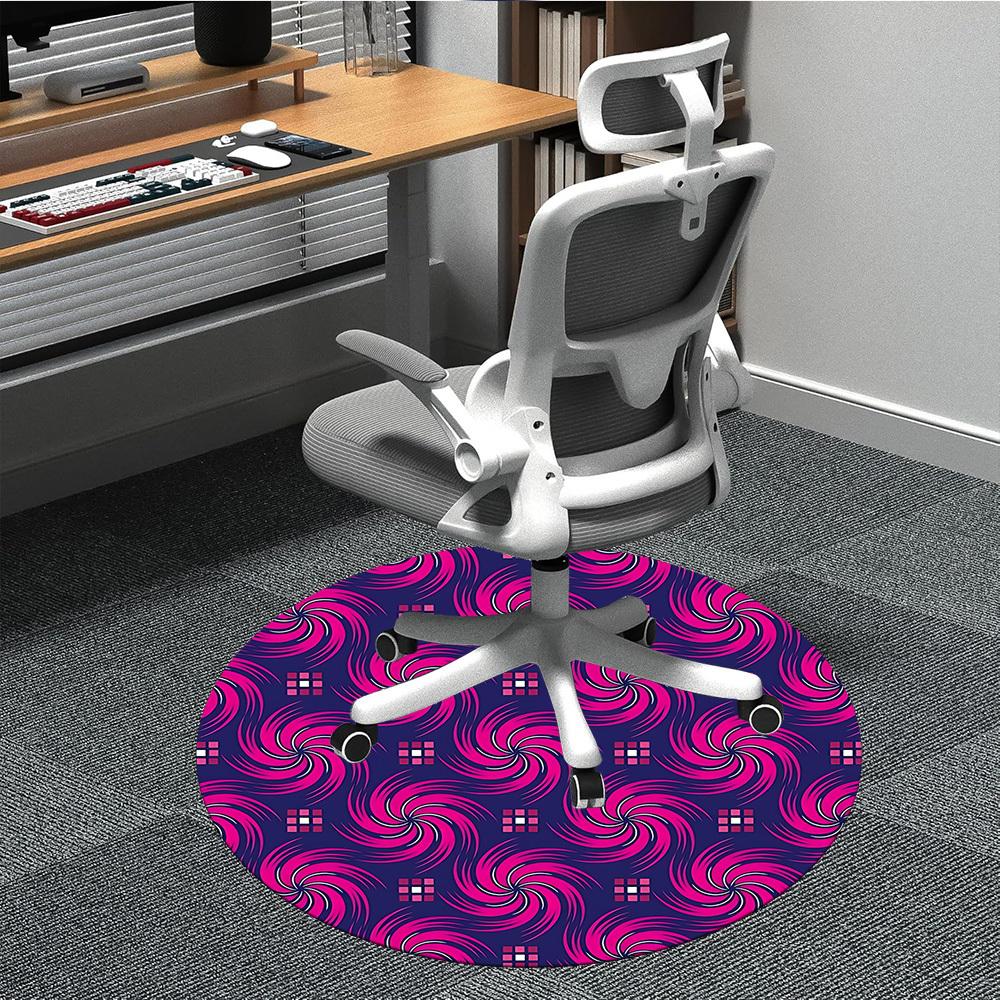 

1pc Swirls Pattern Chair Carpet for Office, Non-slip, Soft and Durable Office Rug for Decoration, Perfect for Office yy260325073 80cm by 80cm