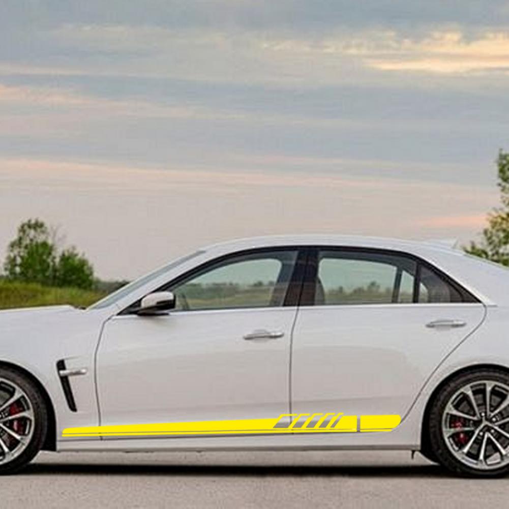 Car Body Graphic Decal Strip Pattern Car Side Stickers Waterproof Vehicle Decal Auto Decor 1 Pair Anti-scratch Self-adhesive Car