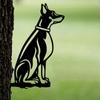 1 Stück Metall Dobermann Silhouette Welpe Hund Schild Rustikale Außendekoration Stilvolle Haus- & Gartendekoration Perfektes Einzugsgeschenk