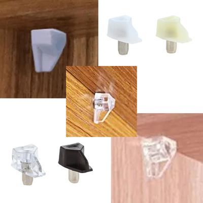 20Pcs 5mm Kitchen Cabinet Shelf Studs Pegs with Metal Pin Shelves Support Seperator Fixed Cupboard Wood Furniture Bracket Holder
