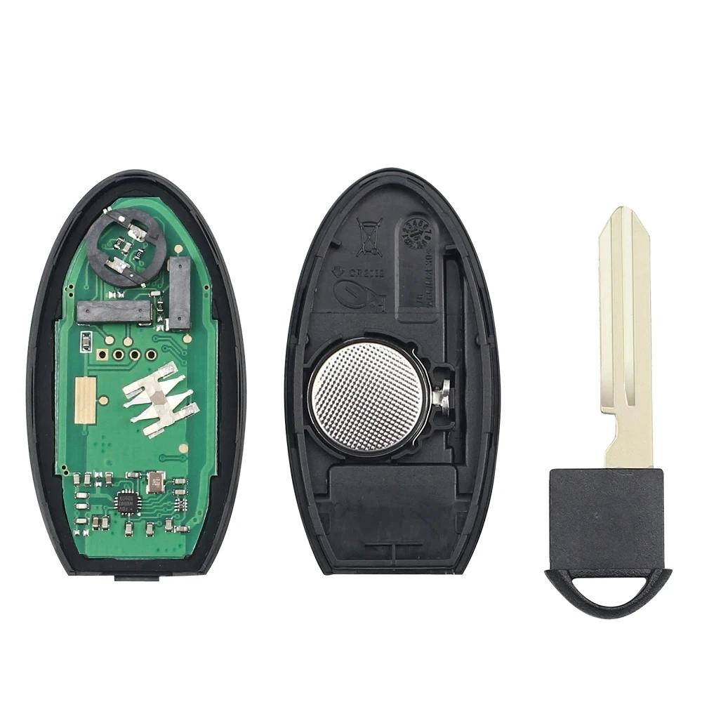 Smart Remote Key 2/3 Button Compatible for Nissan Qashqai J11 X-Trail T32 434MHz with 4A Chip Car Key Replacement for S180144102